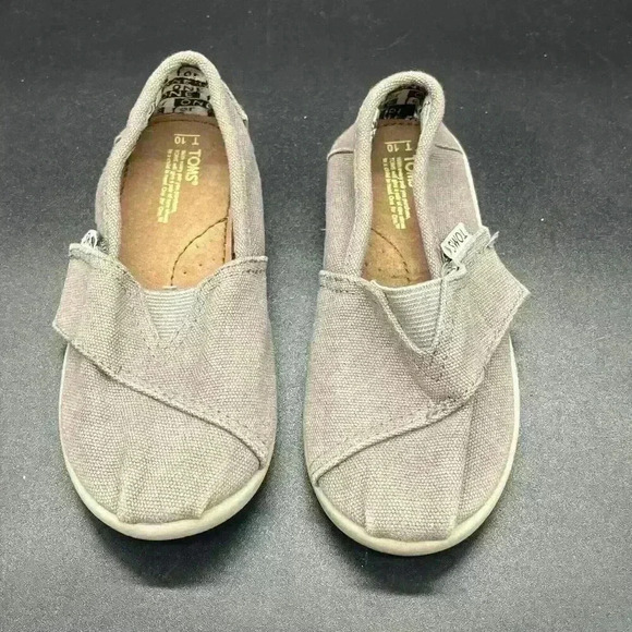 TOMS Toddler Size 10 Hook And Loop Closure Shoe Light Brown Color - Picture 3 of 6